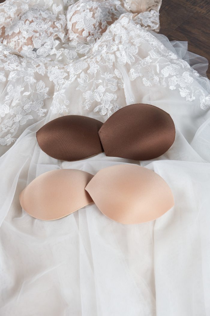 Maggie Sottero Wedding Dress Bra Cup Colors from Light Nude to Dark Nude