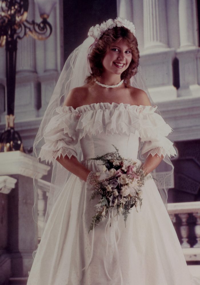 Bride In Vintage Maggie Sottero Wedding Dress