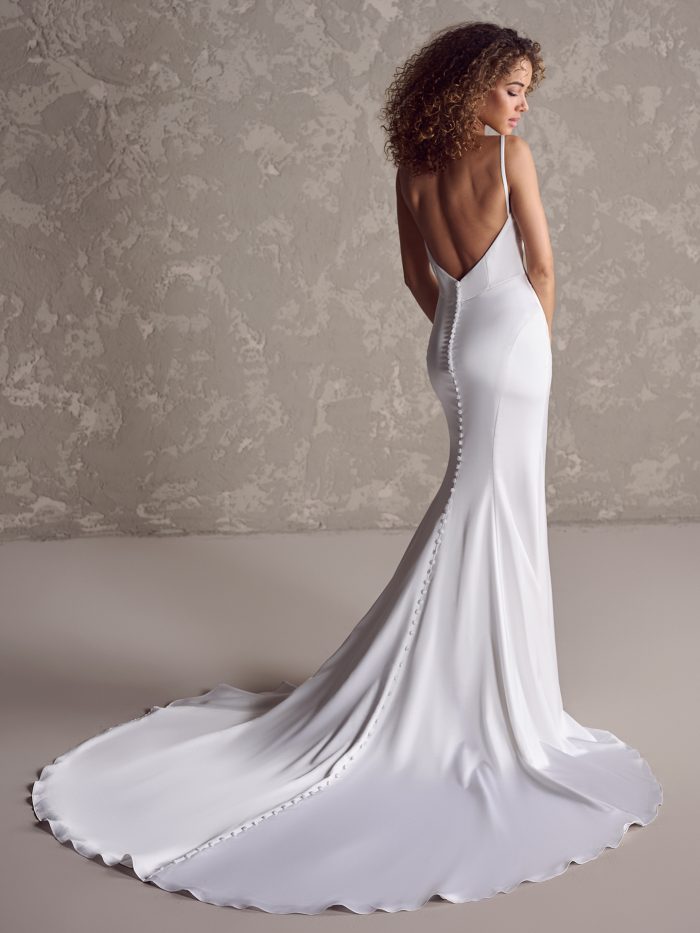 Bride wearing Addison by Rebecca Ingram