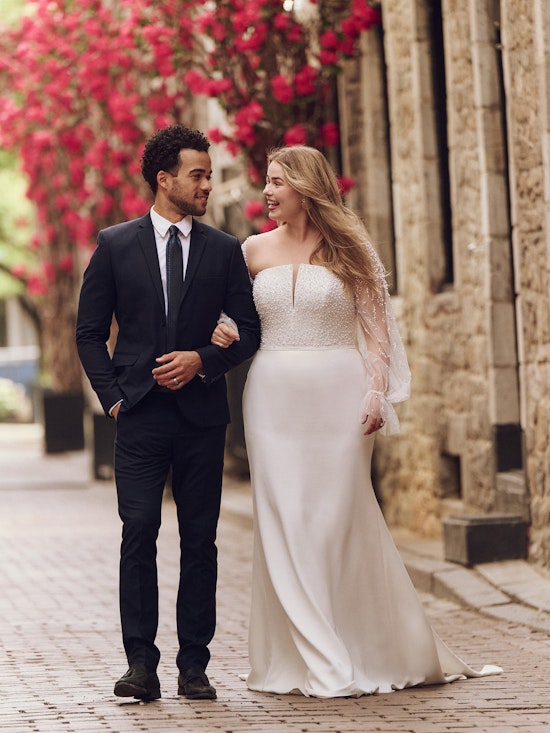 Bride wearing Heyda by Rebecca Ingram