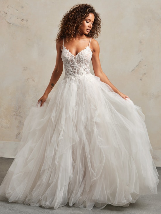 Bride wearing Lucy by Rebecca Ingram