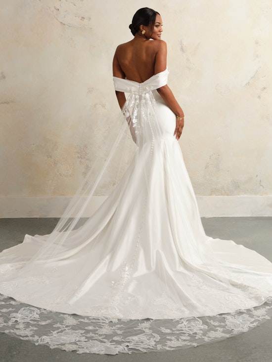 Bride wearing one of our Maggie Sottero wedding dresses called Giselle by Sottero and Midgley
